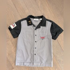 Y2K Disney parks authentic‎ cars button down t shirt size small YOUTH